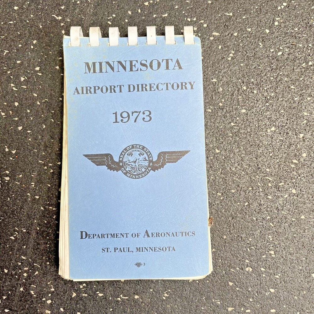 Vtg Minnesota Airport Directory 1973 MN‎ Depart Of Transportation Aeronautics